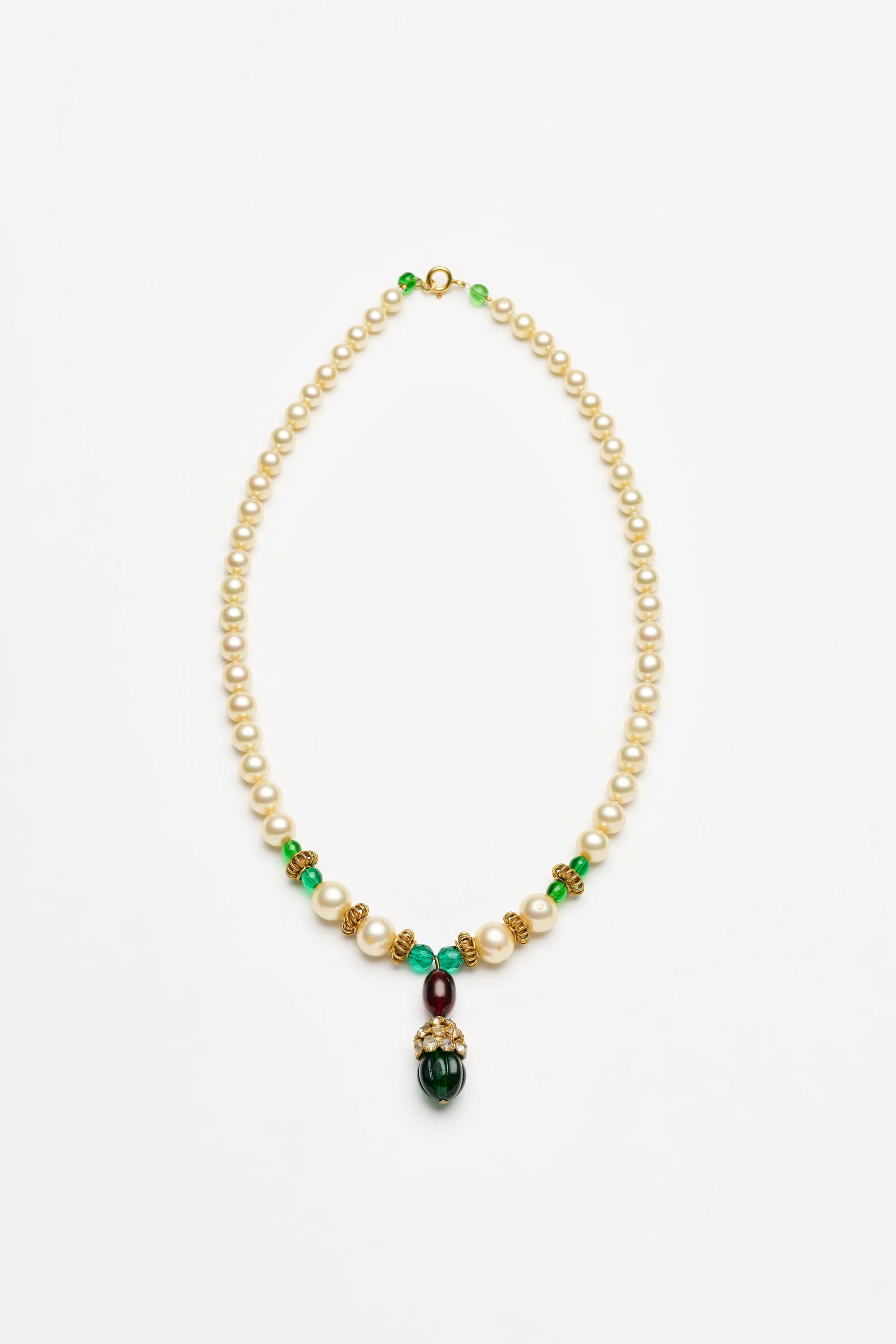 Vintage Costume Jewelry – Samuel Kopp – Pearl and Gripoix Necklace