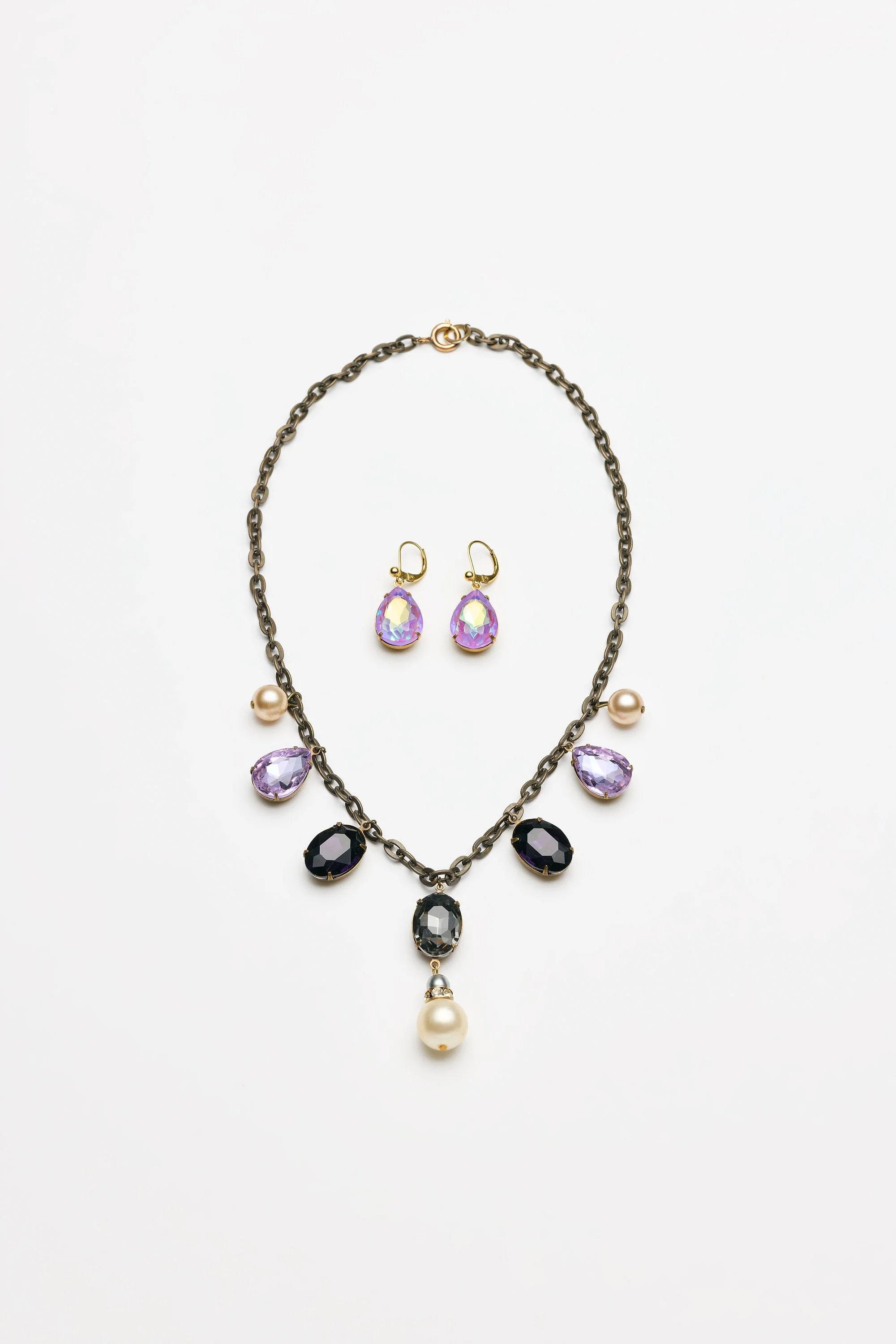 Vintage Costume Jewelry – Samuel Kopp – Black Swarovski Set