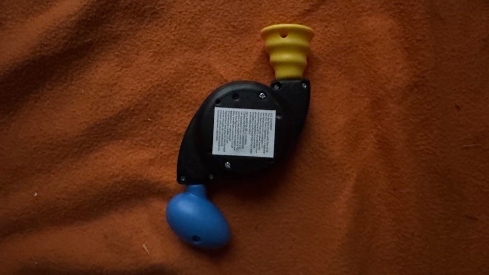 Name: Bop It! Micro Series  •  Version 2.0  •  Release Year: 2021  •  Revision Number: Micro US 6  •  Test Mode Length: 0m 38s  •  Changes: Pitch stops increasing at Score 70, Better speaker, FCC sticker attached