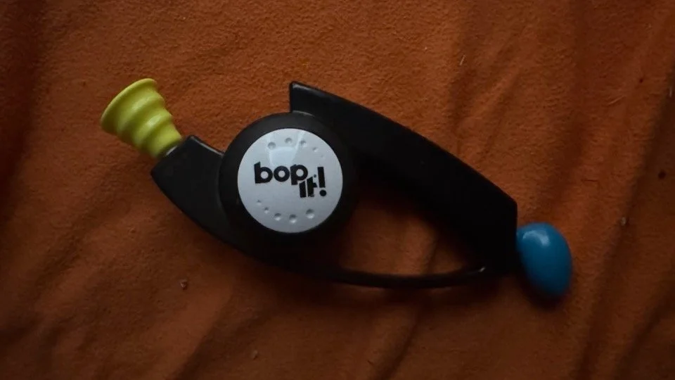 Name: Bop It!  •  Color: UK Black  •  Release Year: 2013  •  Revision Number: Score 20  •  Test Mode Length: 0m 40s