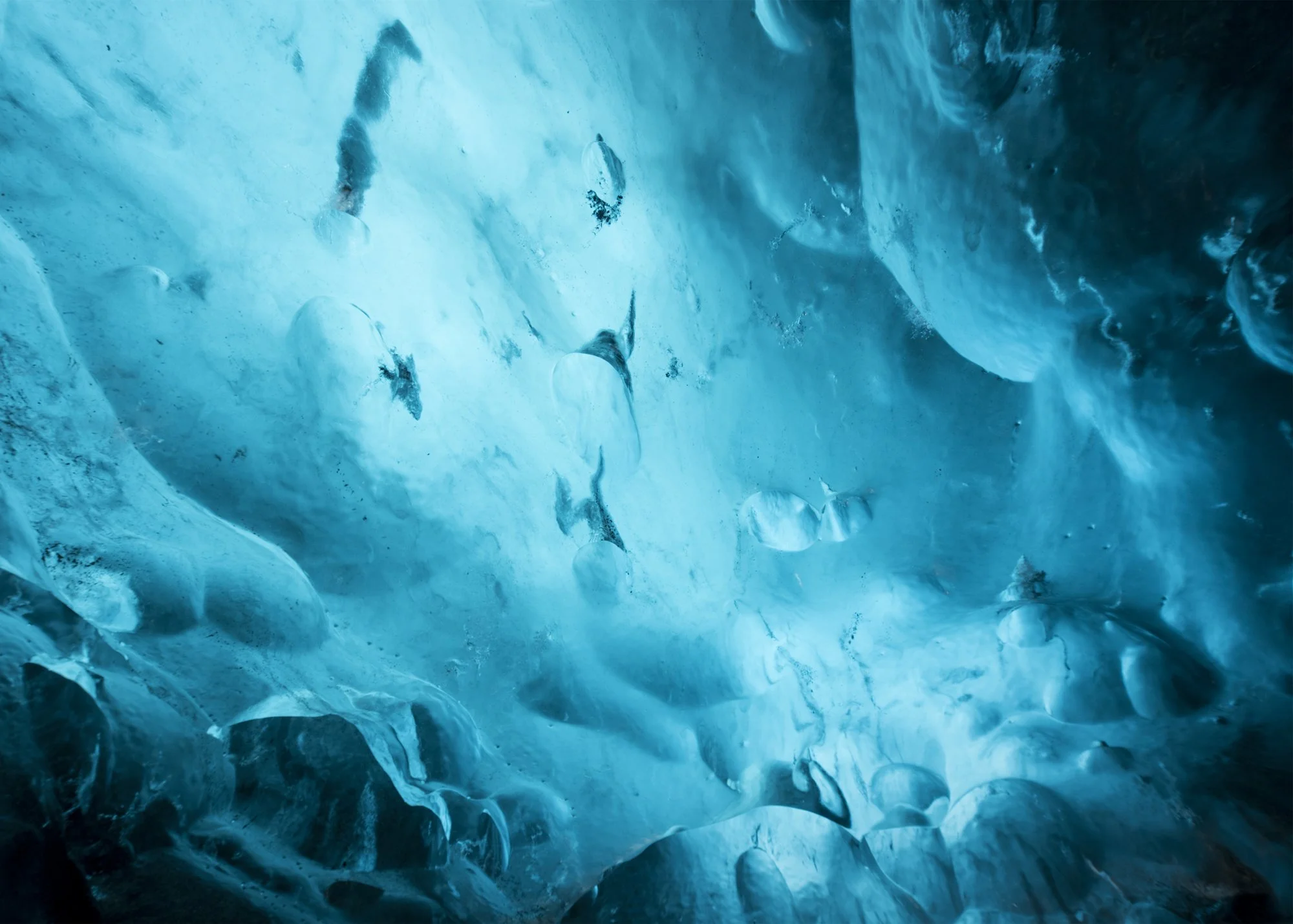 Ice Cave 14" Metal Print