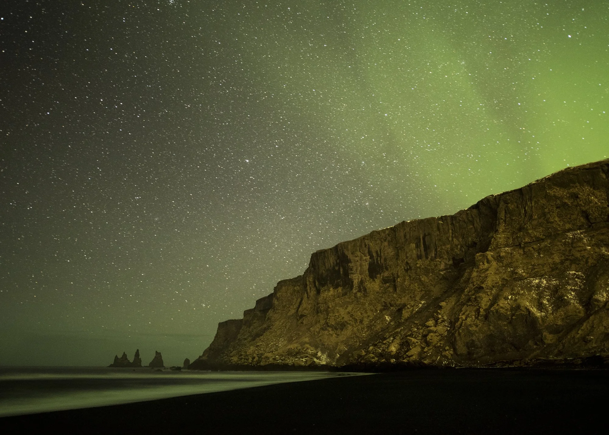 Vik Lights 14" Metal Print