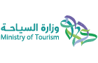 Logo of the Ministry of Tourism with Arabic text and a stylized bird design