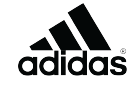 Adidas logo with three stripes and the brand name beneath