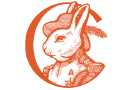 Logo of a rabbit within a circle, with the letter 'A' underneath