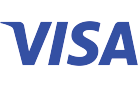 VISA logo in blue text