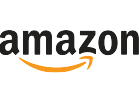 Amazon logo with black text and orange arrow underneath