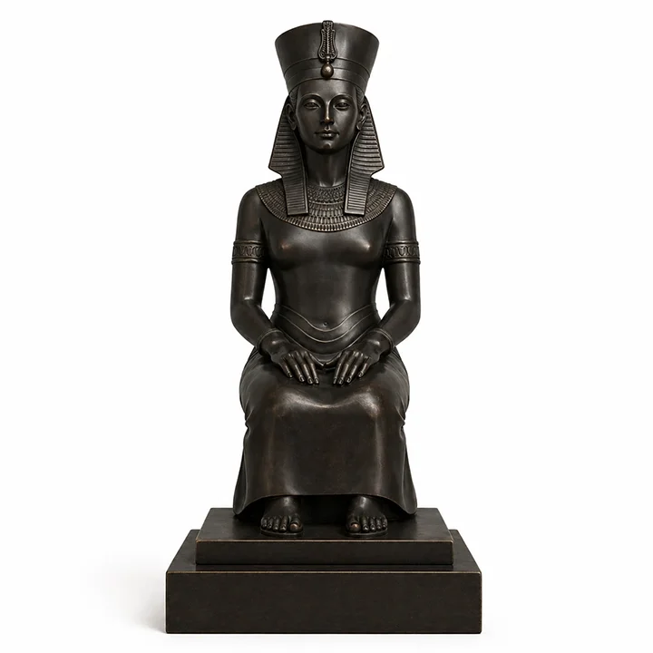  The Seated Authority  
 Overall: 75”&nbsp; Base: 10”&nbsp; Figure: 65”   
 Patinated bronze, hand-finished surface  
 open edition &emsp; Inquire 