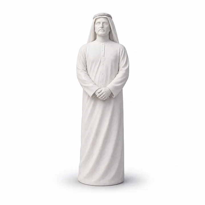  Untitled (Figure I)  
 Overall: 75”   
 Hand-carved white marble, polished natural finish  
 open edition &emsp; Inquire 