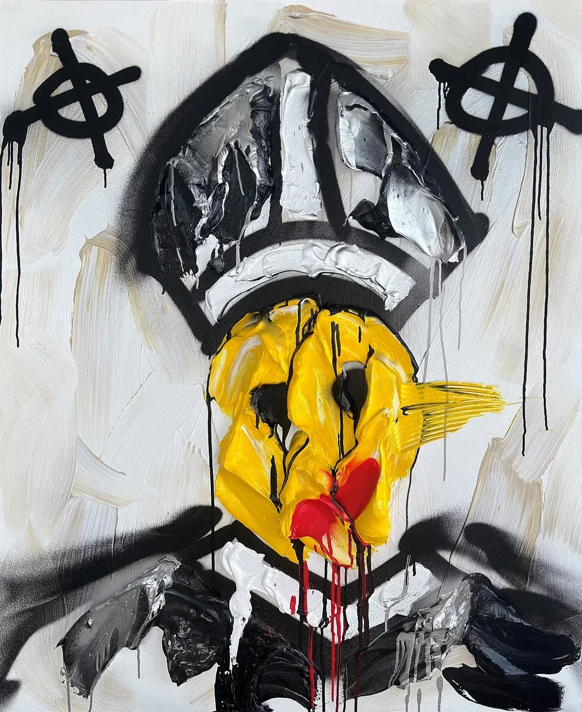  Psychopomp No. 7  
 acrylic, gel medium on canvas   
 48 x 40 x 1.5 inches, 2026  
 USD 25,000 (FOB Toronto) &emsp; Inquire 
