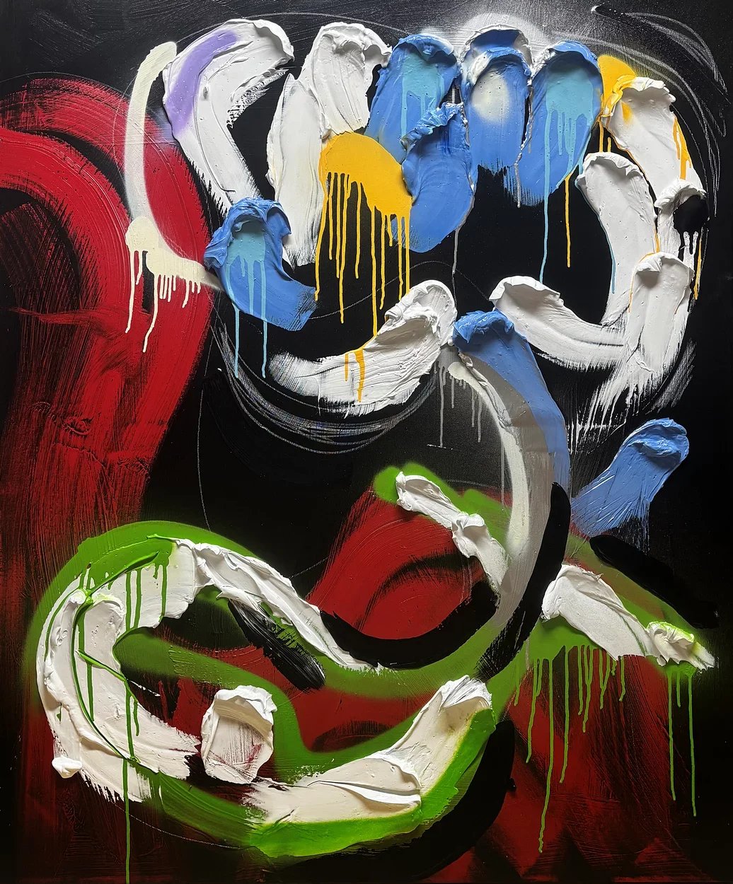  Florali No. 8  
 acrylic, gel medium on canvas   
 48 x 40 x 1.5 inches, 2026  
 USD 25,000 (FOB Toronto) &emsp; Inquire 