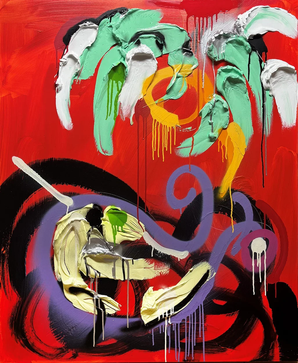  Florali No. 12  
 acrylic, gel medium on canvas   
 48 x 40 x 1.5 inches, 2026  
 USD 25,000 (FOB Toronto) &emsp; Inquire 