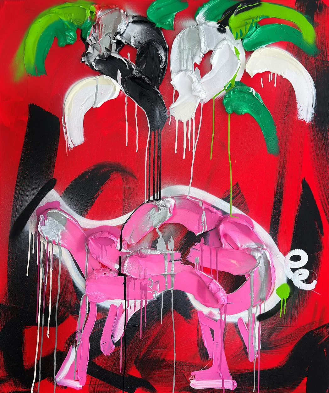  Florali No. 23  
 acrylic, gel medium on canvas   
 48 x 40 x 1.5 inches, 2026  
 USD 25,000 (FOB Toronto) &emsp; Inquire 