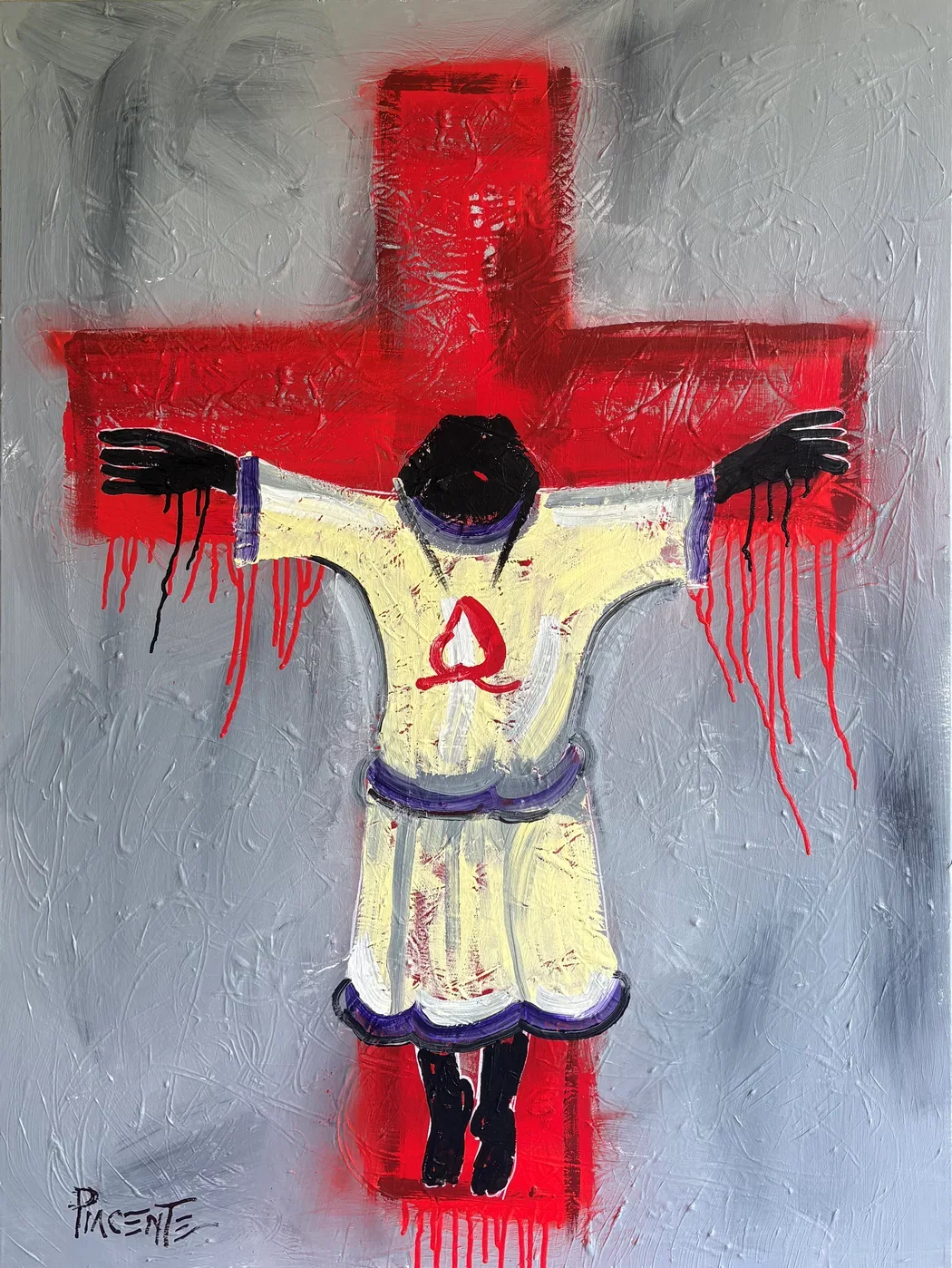  Codex No. 5 — Mai Ascesa  
 acrylic, gel medium on canvas   
 48 x 36 x 1.5 inches, 2025  
 USD 25,000 (FOB Toronto) &emsp; Inquire 
