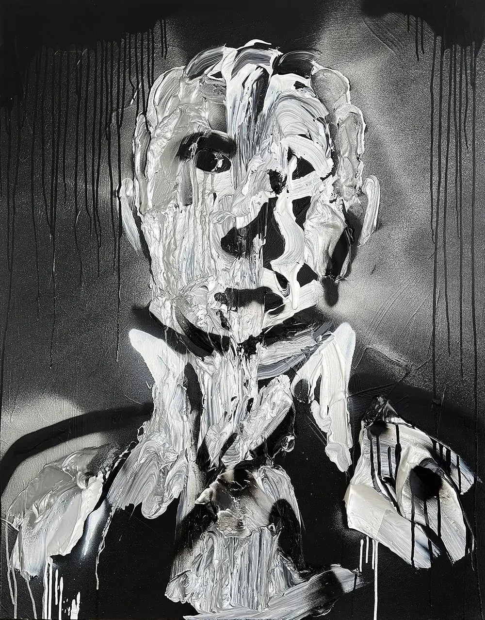  Psychopomp No. 13  
 acrylic, gel medium on canvas   
 48 x 40 x 1.5 inches, 2026  
 USD 25,000 (FOB Toronto) &emsp; Inquire 
