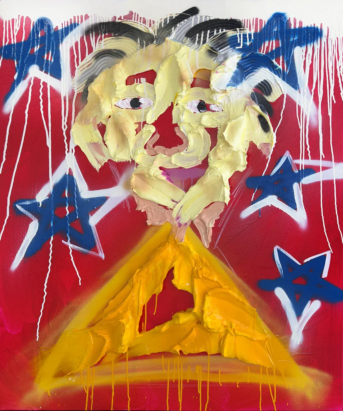  Psychopomp No. 5  
 acrylic, gel medium on canvas   
 48 x 40 x 1.5 inches, 2026  
 USD 25,000 (FOB Toronto) &emsp; Inquire 
