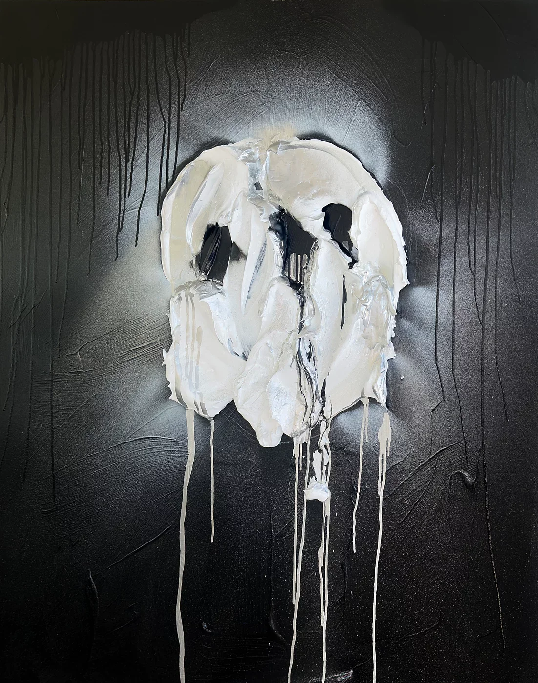  Psychopomp No. 10  
 acrylic, gel medium on canvas   
 48 x 40 x 1.5 inches, 2026  
 USD 25,000 (FOB Toronto) &emsp; Inquire 
