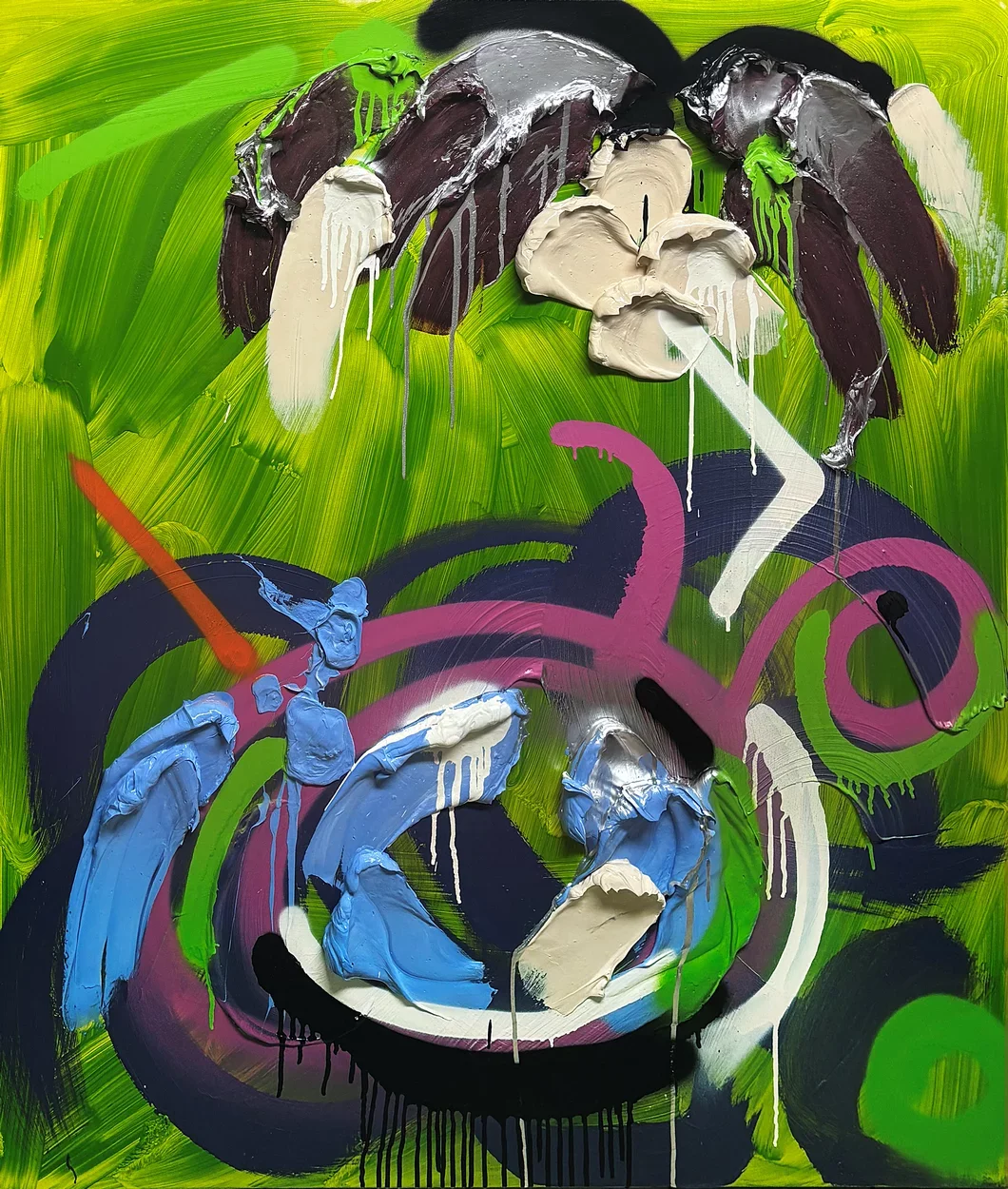  Florali No. 13  
 acrylic, gel medium on canvas   
 48 x 40 x 1.5 inches, 2026  
 USD 25,000 (FOB Toronto) &emsp; Inquire 