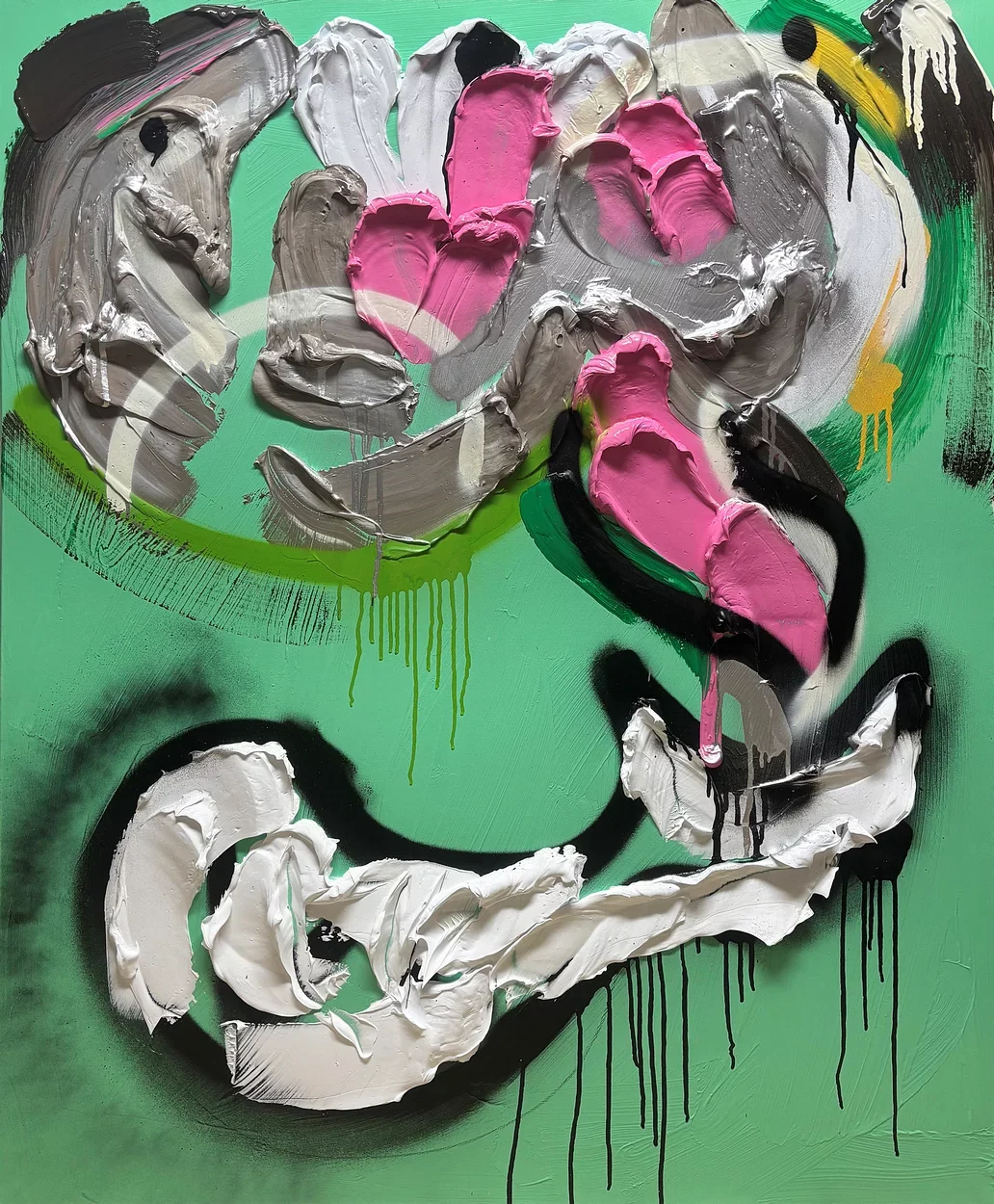  Florali No. 7  
 acrylic, gel medium on canvas   
 48 x 40 x 1.5 inches, 2026  
 USD 25,000 (FOB Toronto) &emsp; Inquire 