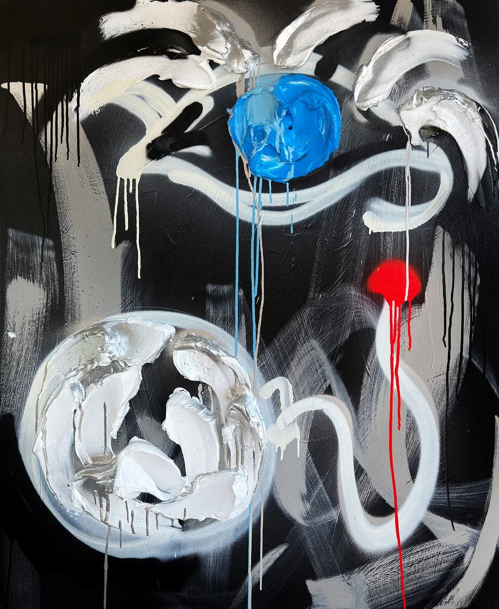  Florali No. 28  
 acrylic, gel medium on canvas   
 48 x 40 x 1.5 inches, 2026  
 USD 25,000 (FOB Toronto) &emsp; Inquire 