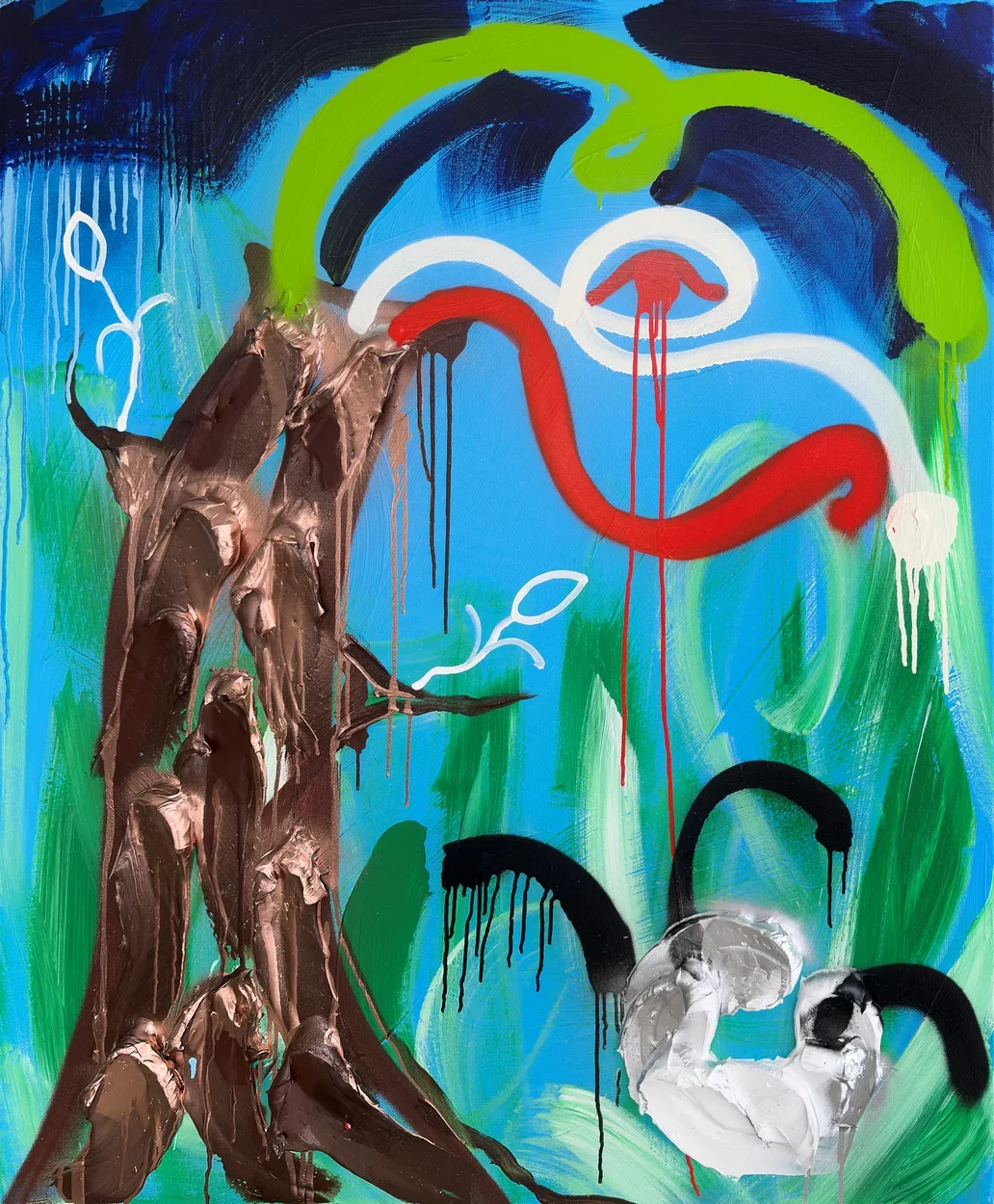  Florali No. 27  
 acrylic, gel medium on canvas   
 48 x 40 x 1.5 inches, 2026  
 USD 25,000 (FOB Toronto) &emsp; Inquire 