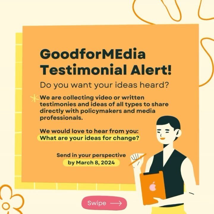 📣Calling all youth! We want to hear from you - and so do policymakers! 💡GoodforMEdia youth leaders will be bringing the voices of youth to lawmakers and media executives this year, sharing their ideas for how to improve social media to better suppo