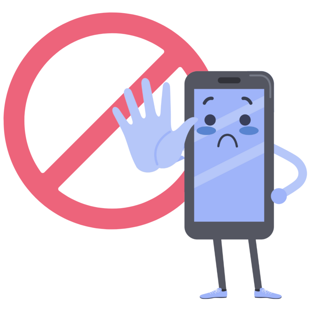 Phone cartoon with hand signaling to stop.png