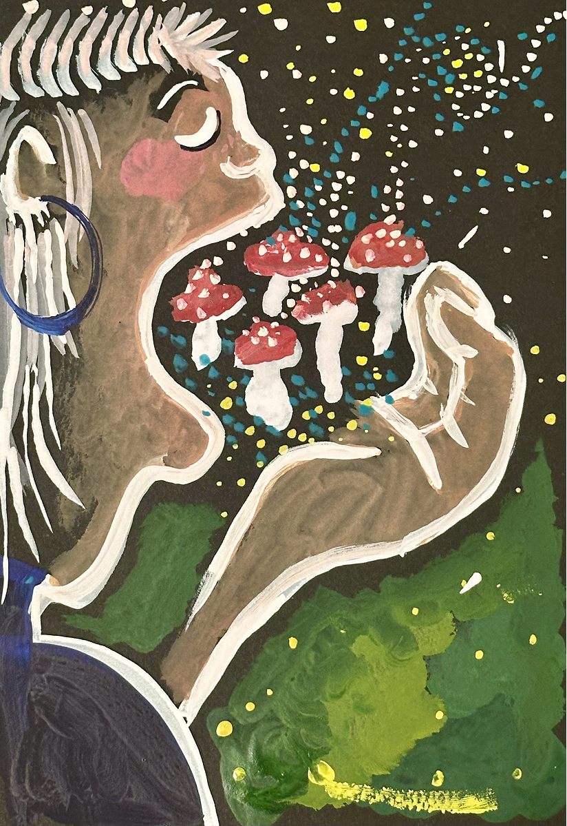 Dinner time, watercolor on paper, December 2025