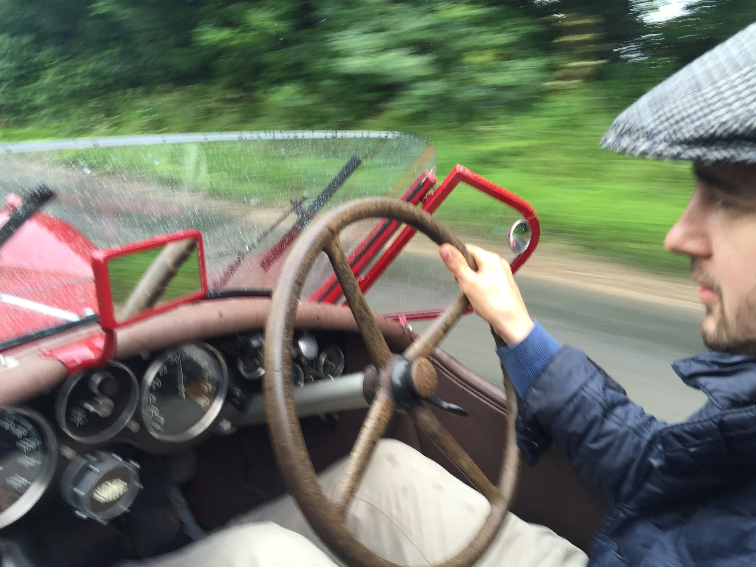Testing an Ex-Works/Campari Mille Miglia Alfa Romeo 8C 'Touring' in the rain
