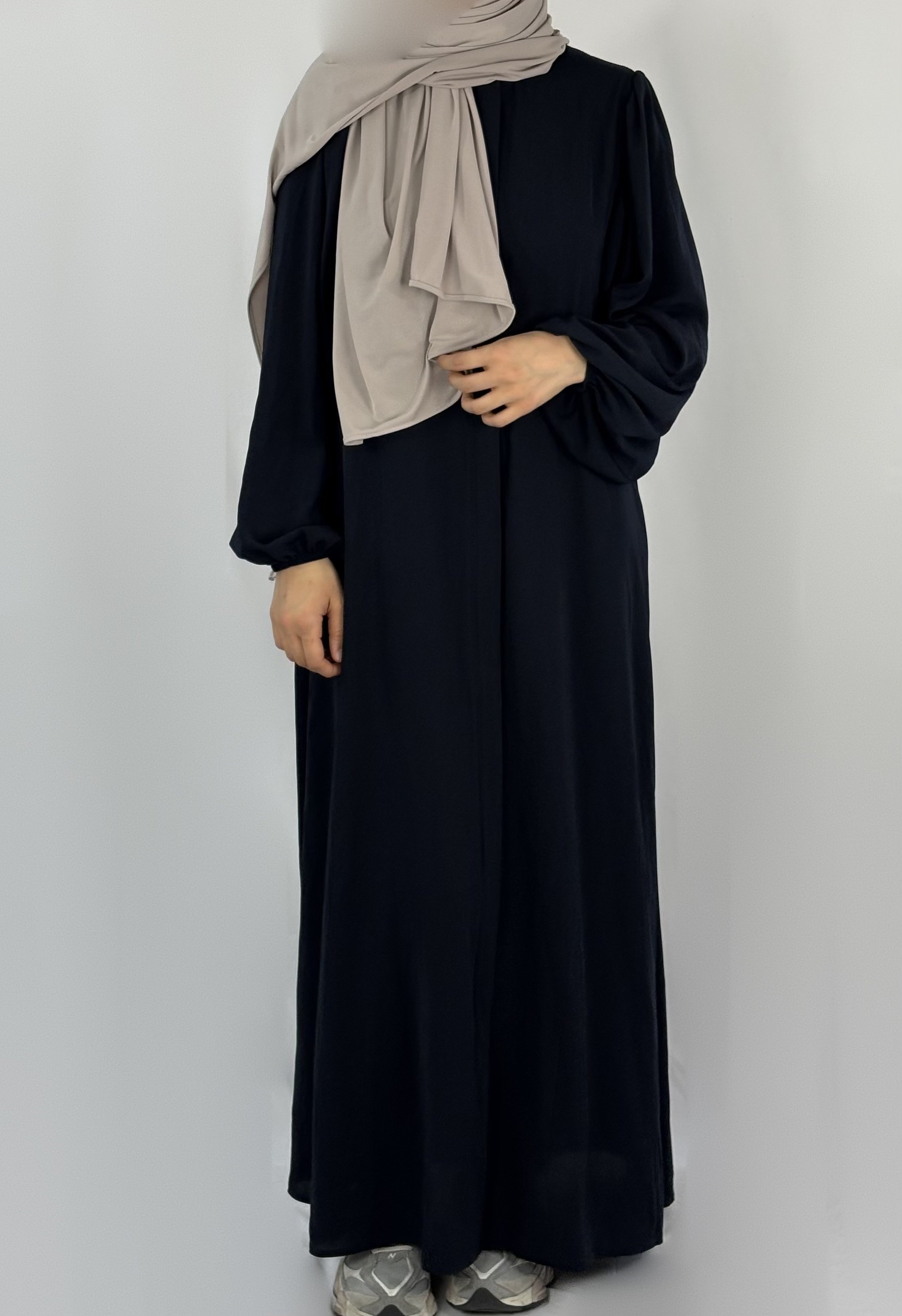 Ferace Nisa bleu nuit / Abaya zippé