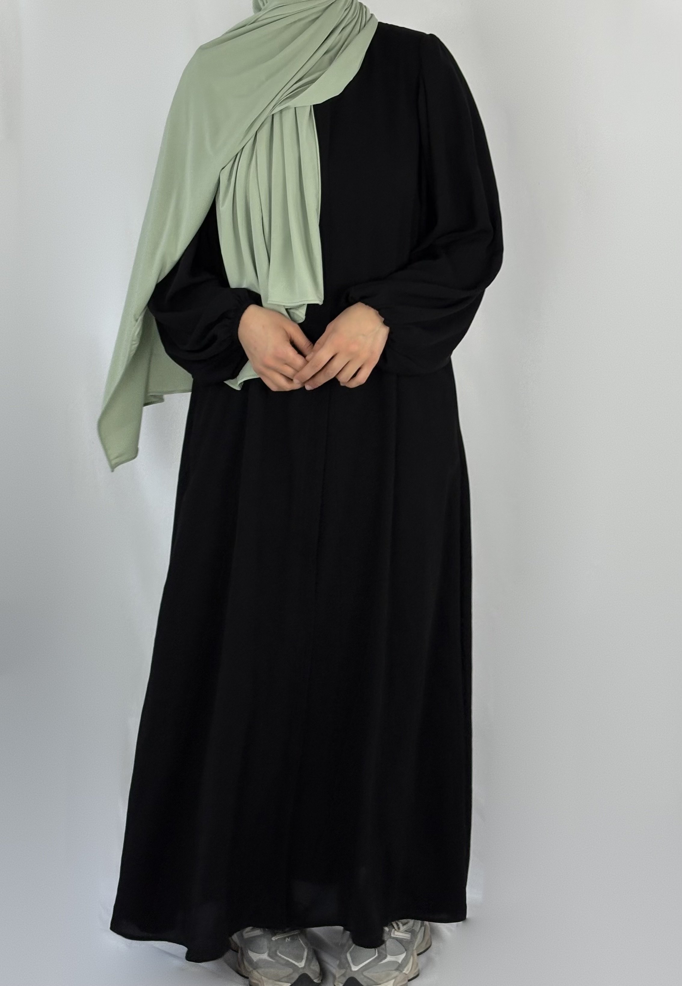Ferace Nisa noir / Abaya zippé