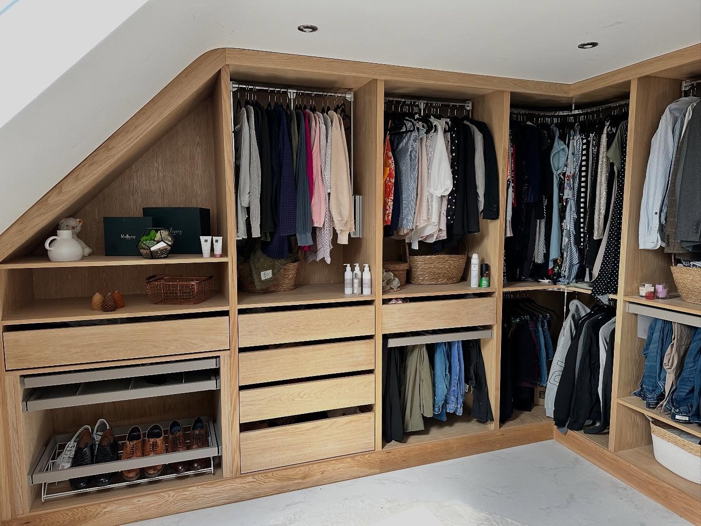 Bespoke dressing room made at our workshop in Quedgeley featuring a tea / coffee station incorporating a Quooker tap. #dressingroom #quooker #bespoke