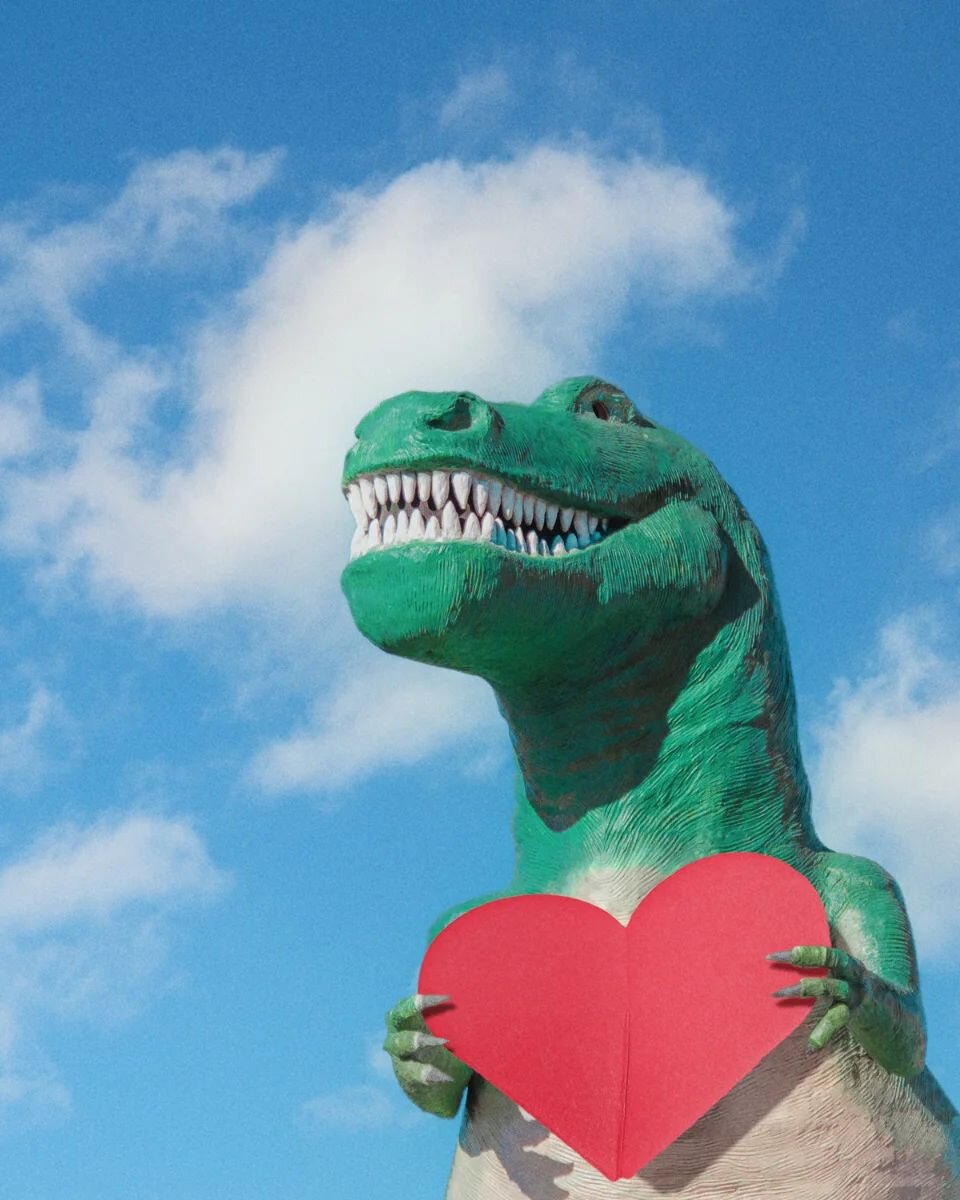 Happy Valentine's Day! ❤️ Here's a red paper heart for you. 🦖

.

.

.

#cabazondinosaurs #heart #cabazon #heartday #dinosaur #palmsprings #trex #MadeWithCC #happyvalentinesday #ihavethisthingwithhearts #tyrannosaurusrex #tyrannosaurus #bemine  #eve