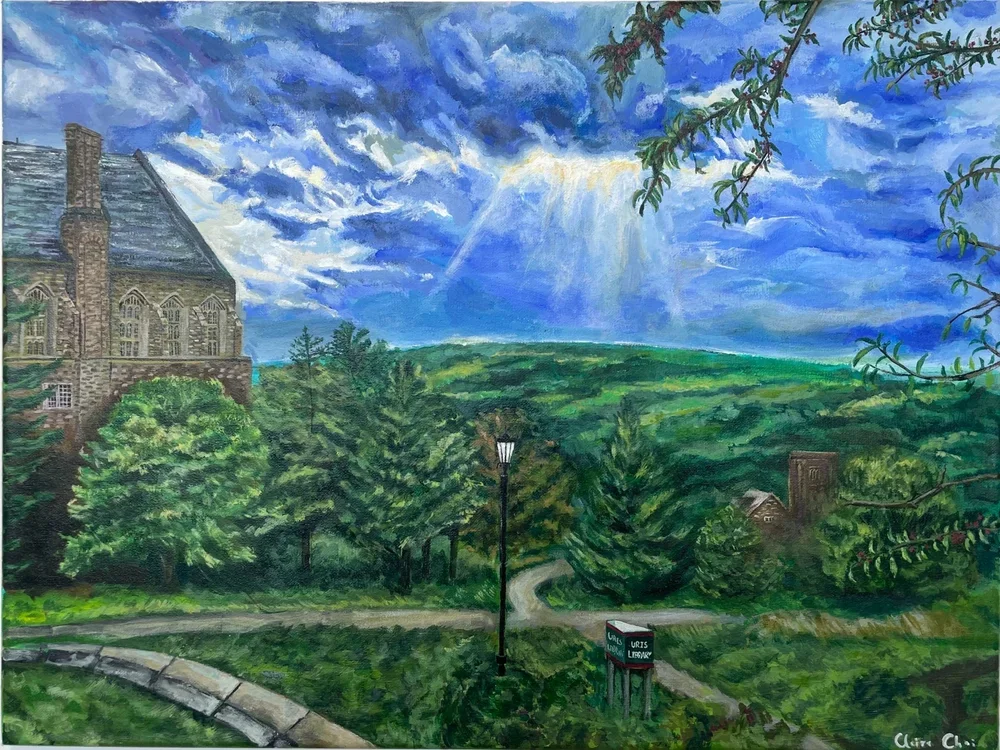Cornell landscape- Uris Library