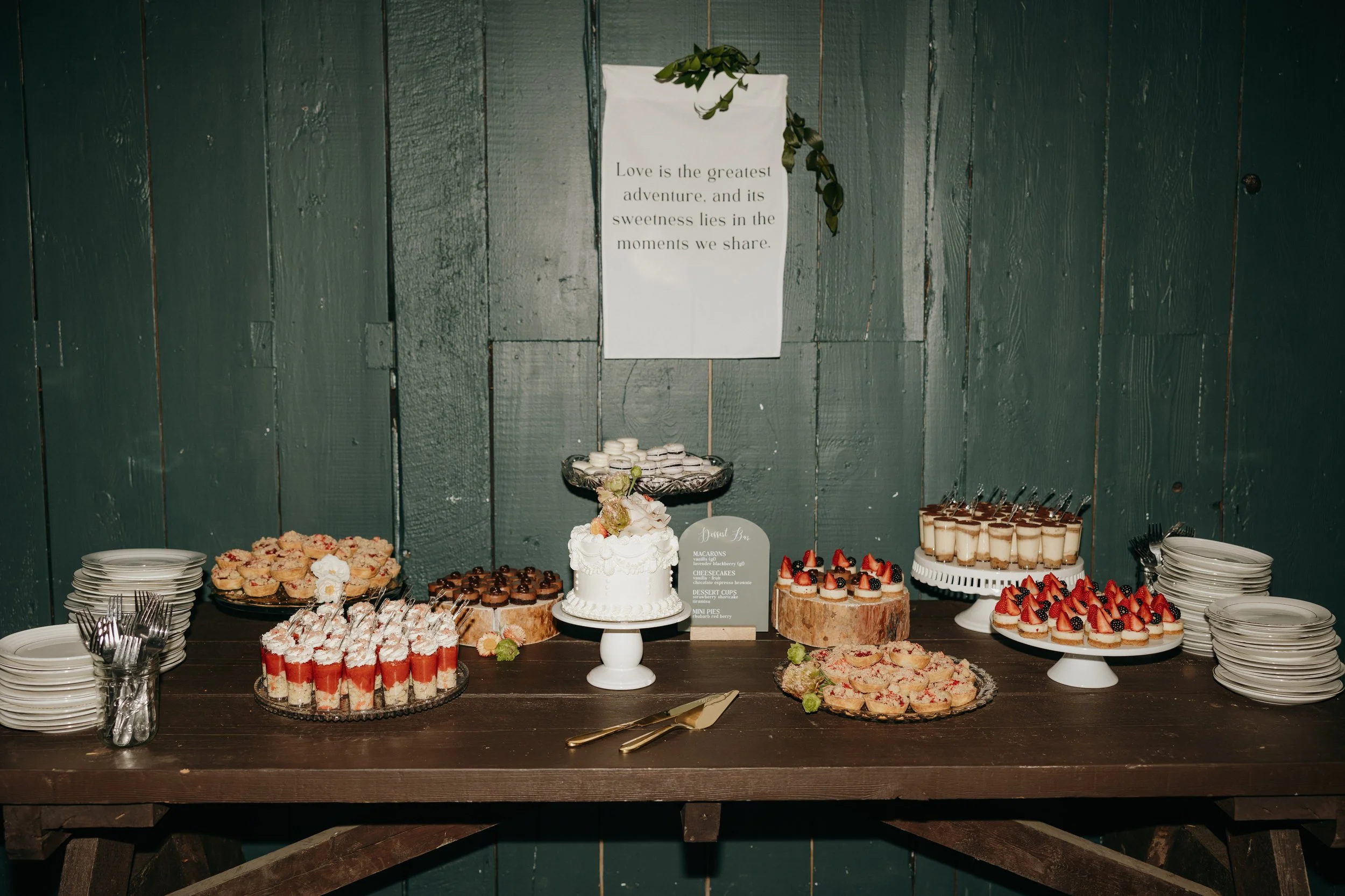 Dessert table signage