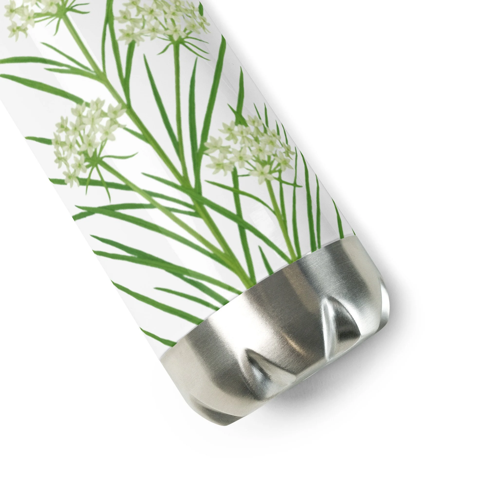 Stainless Steel Water Bottle with Whorled Milkweed | Native Pollinator Plant