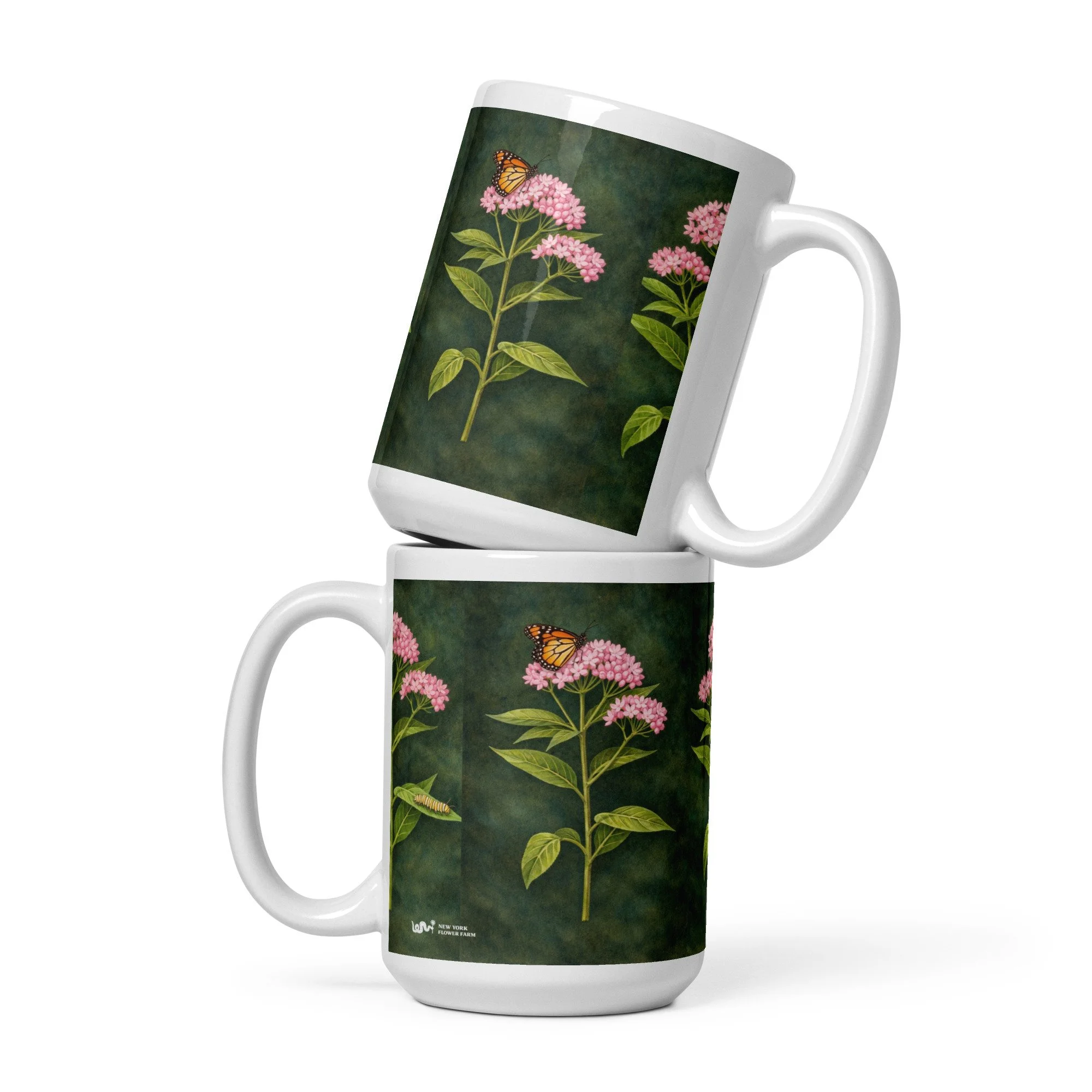 Swamp Milkweed & Monarch Butterfly Mug | Pollinator Native Plant Design