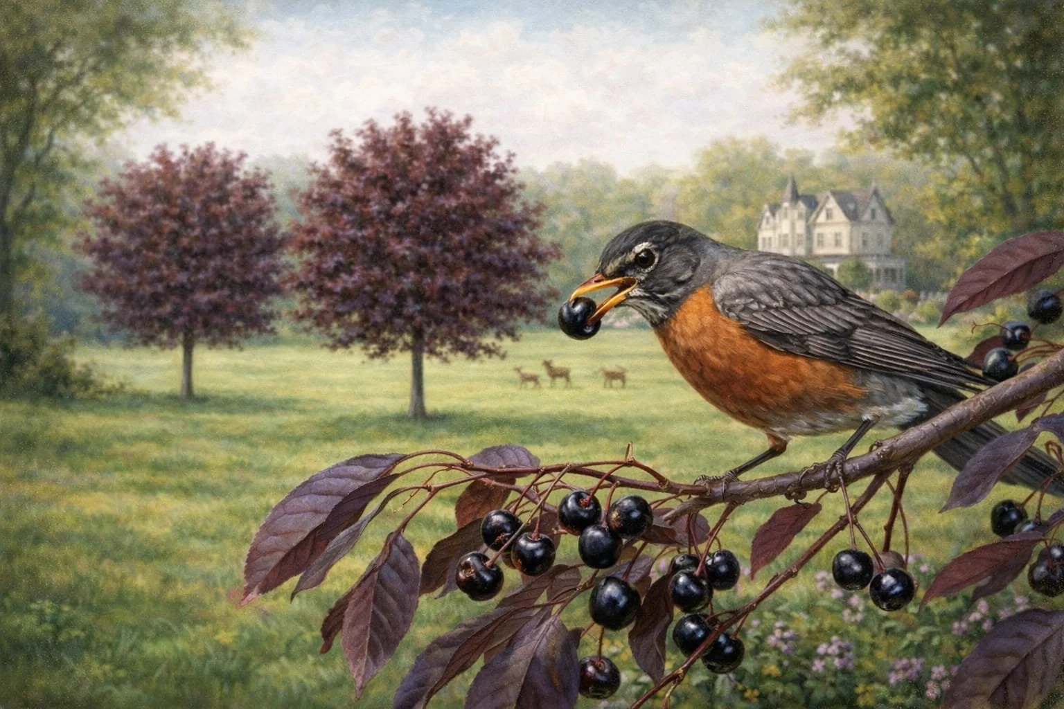 Chokecherry 'Canada Red' | Prunus virginiana 20 gallon 10-12ft tall