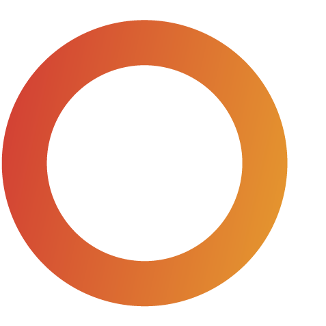 Een cirkel met een gradient van rood naar oranje.