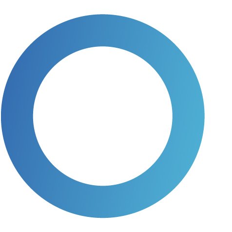 Een blauwe cirkel op een witte achtergrond.