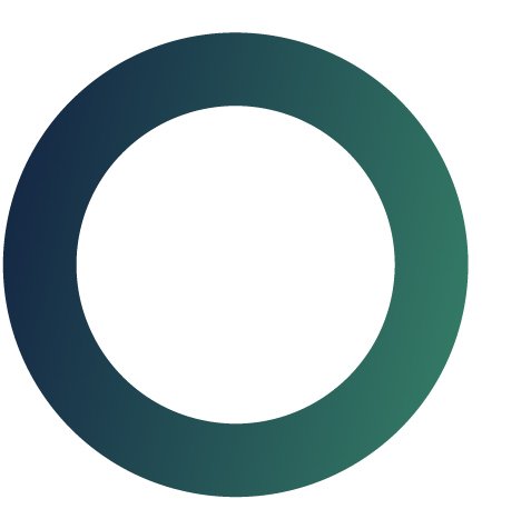 Gebruikt logo van de Overheid met een witte cirkel in het midden, omgeven door een dunne rand die van donkerblauw naar groen verloopt.