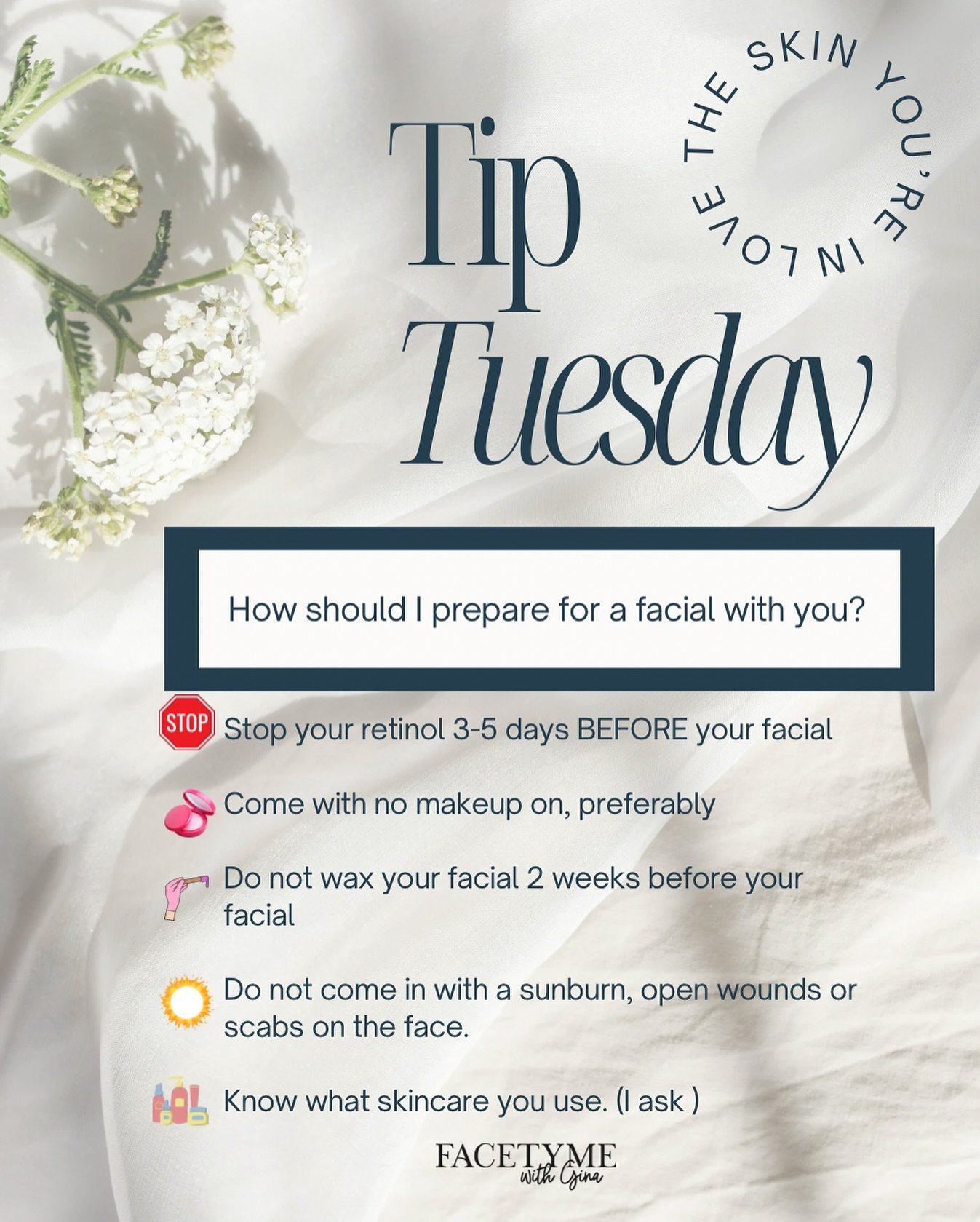 This covers most of the questions I get asked before a facial. 

And don&rsquo;t worry..you will LOVE your facial. 

#ruidosofacial #ruidosoesthetician #ruidosohydrafacial #altofacial #altoesthetician #altohydrafacial