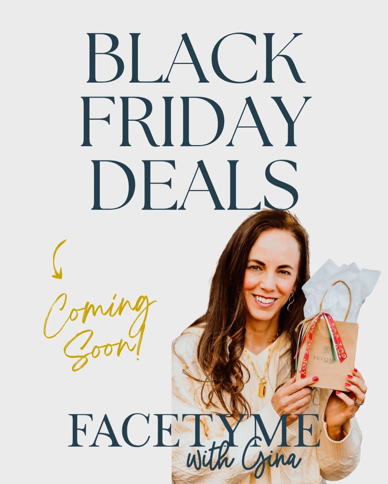 🎁 Black Friday is loading&hellip; and she&rsquo;s worth the wait.

Details coming this weekend..

Facetyme with Gina
708 Mechem
Ruidoso, NM

#ruidosohydrafacial #ruidosoesthetician #ruidosofacials