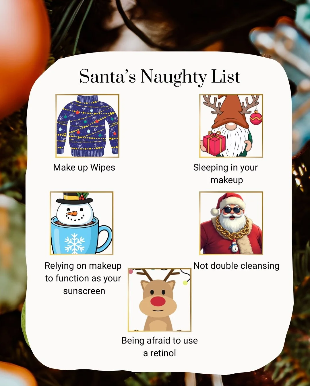 Surprisingly Santa knows a few things about skincare. 😳🎅🏼

You aren&rsquo;t on the Naughty List are you?? 

Better not be. 

Ruidoso, NM
www.facetymewithgina.com