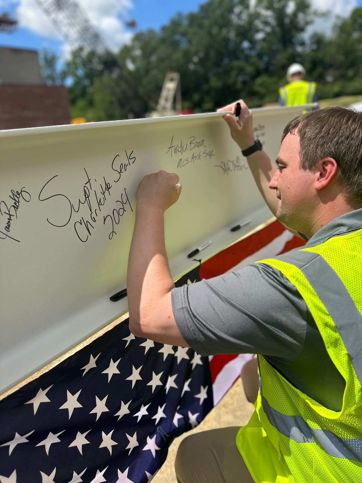 It was a beautiful day to celebrate the topping out of Germantown High School Performing Arts Center. Thank you AnderCorp for a great celebration &amp; congratulations to all the subcontractors involved!