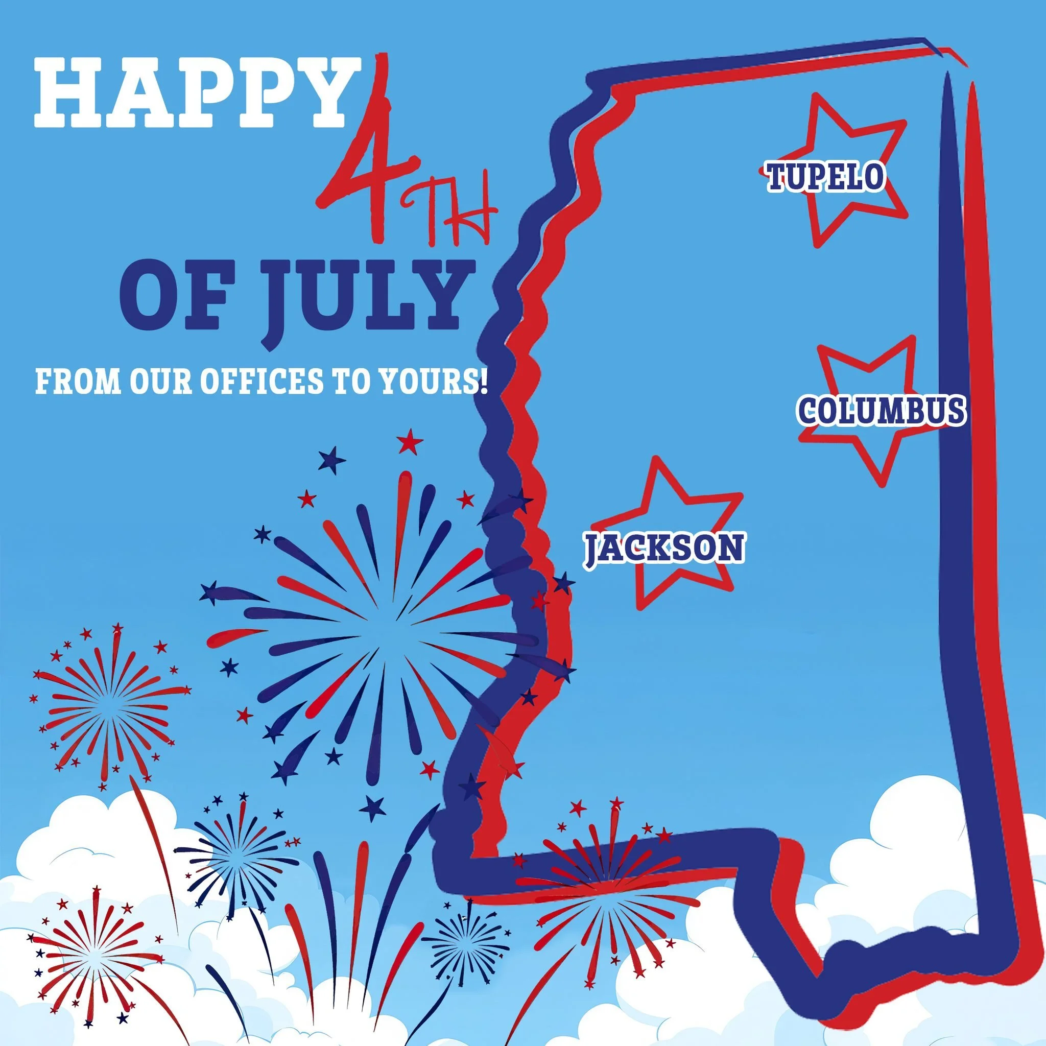 Happy 4th of July from JBHM Architecture!
From our three offices across Mississippi to your hometown celebration, we&rsquo;re proud to be part of the communities we serve. Wishing everyone a safe and joyful Independence Day filled with fireworks, fam