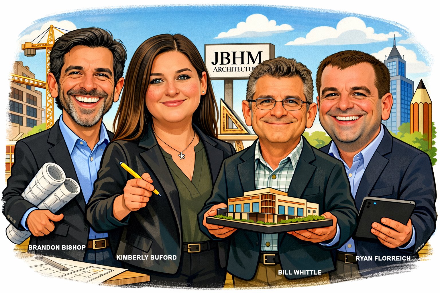 We had to jump on the ChatGPT caricature trend 😄
Same people. Same passion. Just a little more cartoon flair.
#JBHMArchitecture #LeadershipInDesign #ArchitectLife #ChatGPT #AIArt #DesignTeam