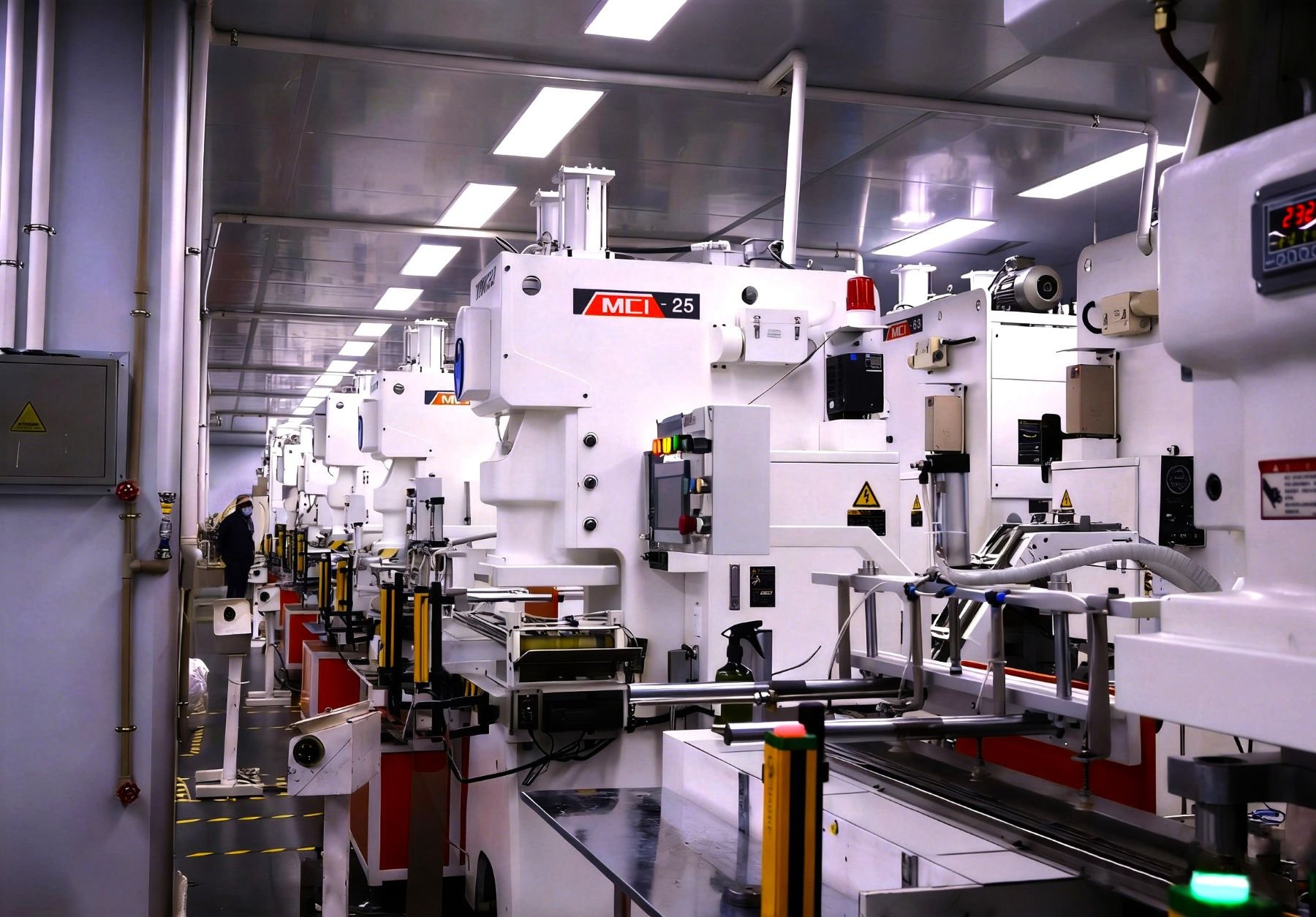 Fully automated robotic production line inside MeiXinLong Packing's dust-free workshop ensuring food-grade tin compliance.