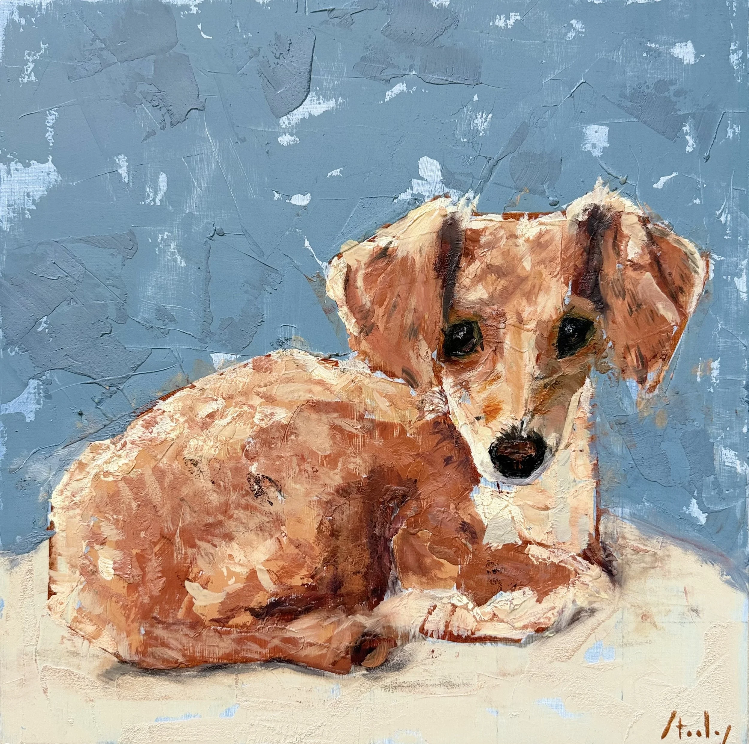 Jo Jo - 12" x 12" x 1" - Oil on Panel