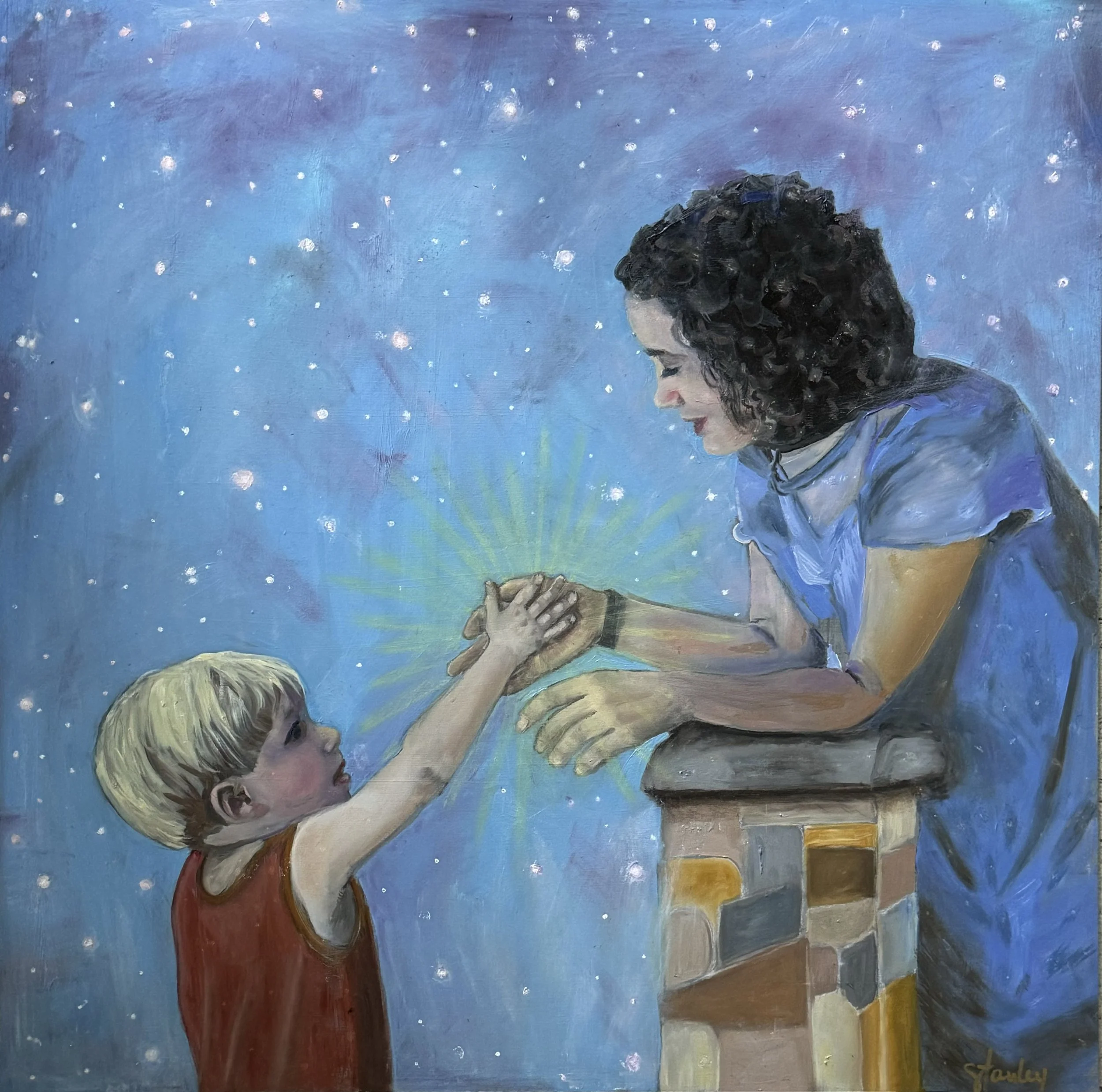 As Above, So Below - 20" x 20" x 1/4" - Oil on Aluminum Panel